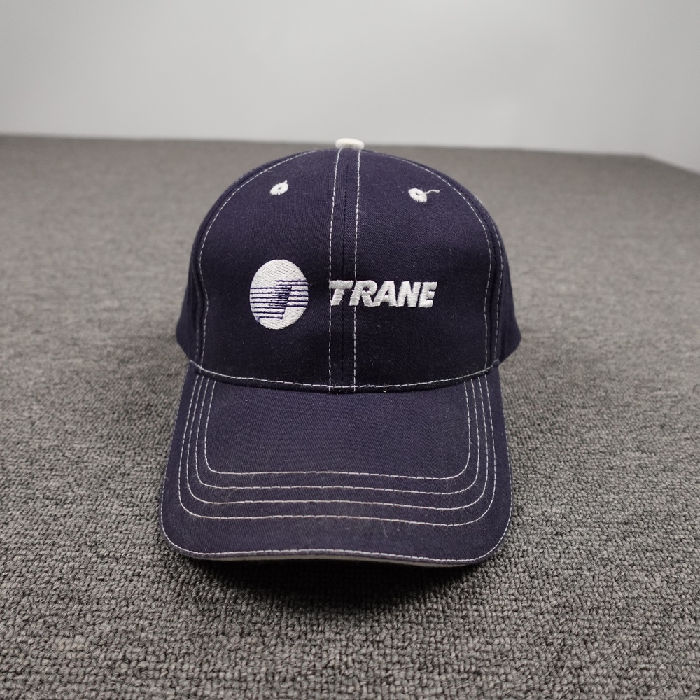 Vintage Trane Hat Cap Strap Back Mens One Size Blue Canvas Baseball Logo HVAC